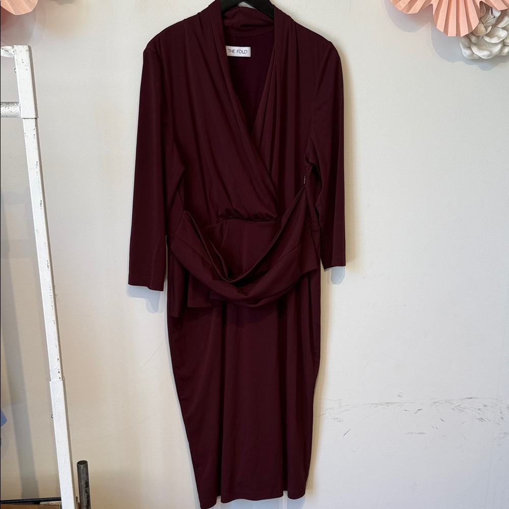The fold Arlington dress plum size 14